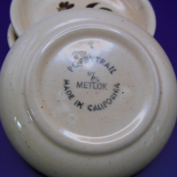 coasters ceramic rooster design vintage Poppytrail by Metlox Made in California - Picture 4 of 9